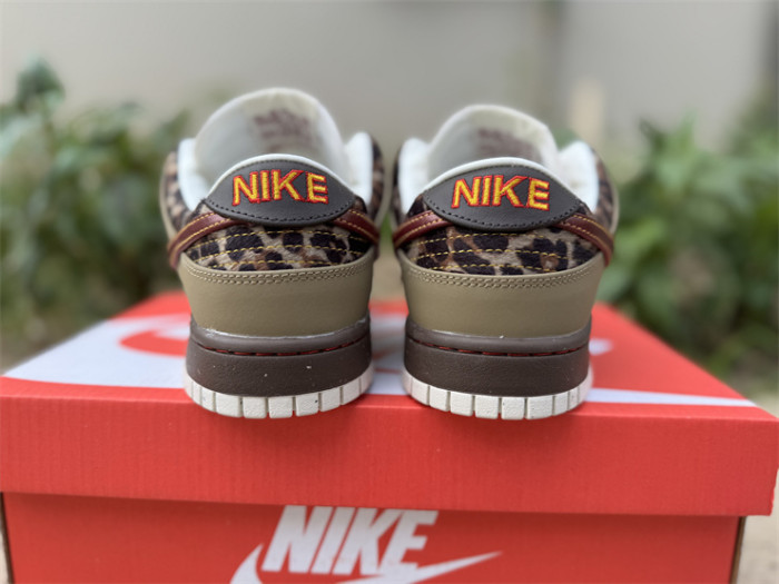 Authentic Nike Dunk Low Khaki Leopard
