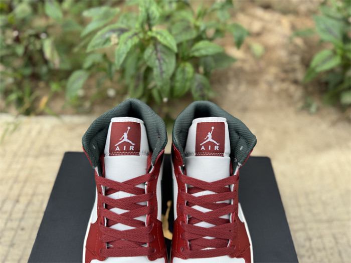 Authentic Air Jordan 1 Mid “Redstone Midnight Green”