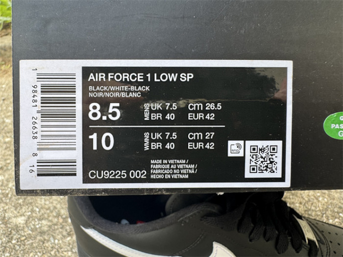 Authentic Supreme x Nike Air Force 1 Low Black