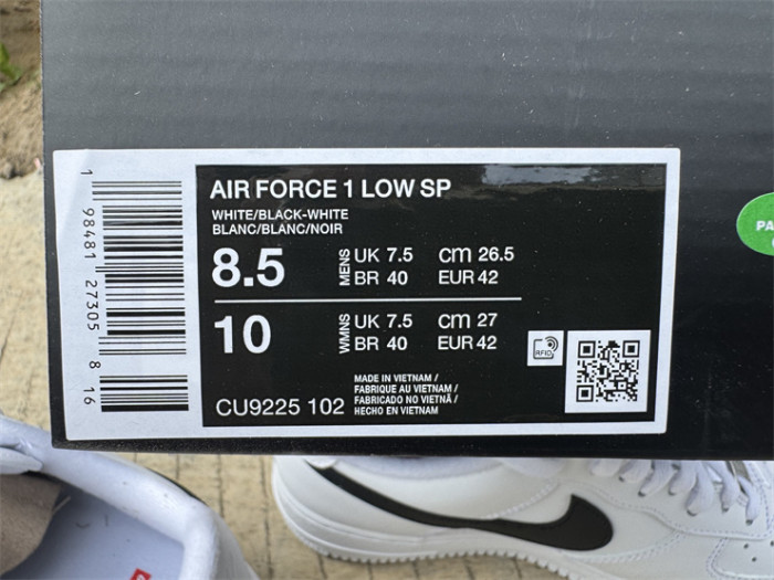 Authentic Supreme x Nike Air Force 1 Low White