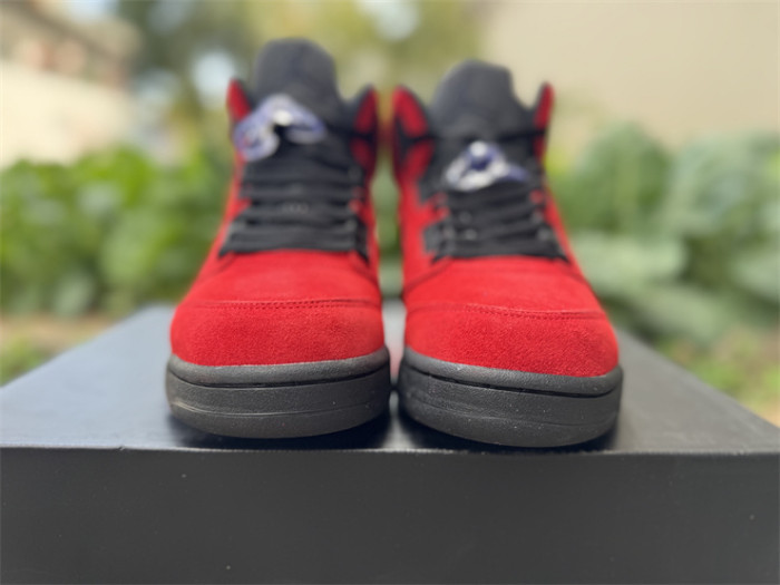 Authentic Air Jordan 5 Retro Red Suede