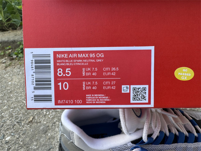 Authentic Nike Air Max 95 OG Big Bubble Blue Spark