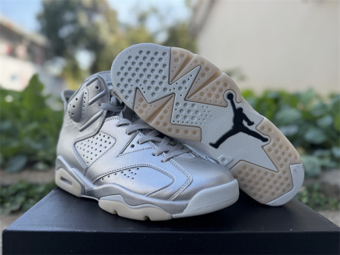 Authentic Air Jordan 6 Retro PSG Paris Saint-Germain Silver