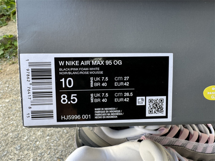 Authentic Nike Air Max 95 OG Big Bubble Pink Foam