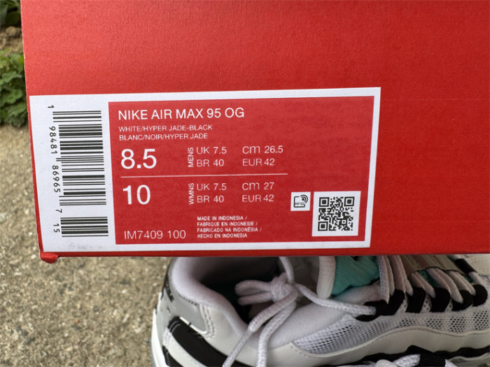 Authentic Nike Air Max 95 OG Big Bubble Black Border