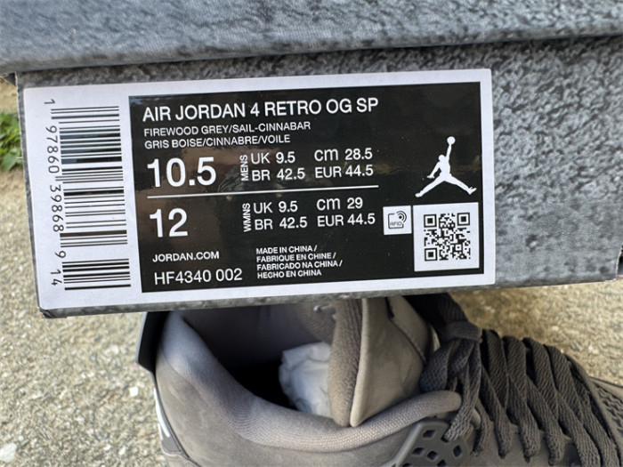 Authentic Air Jordan 4 Nigel Brick by Brick Grey