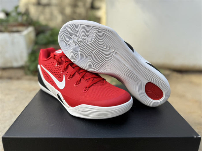 Authentic Nike Kobe 9 EM Low Protro TB University Red
