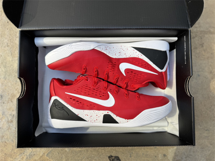 Authentic Nike Kobe 9 EM Low Protro TB University Red