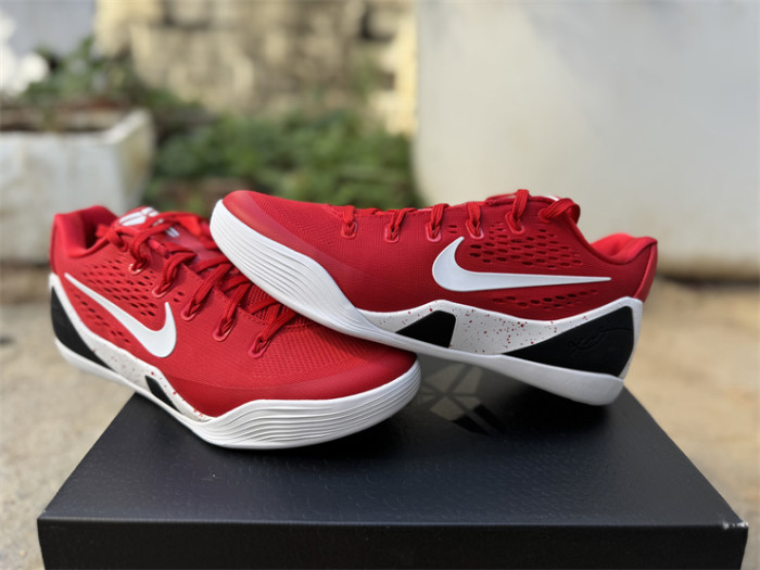 Authentic Nike Kobe 9 EM Low Protro TB University Red
