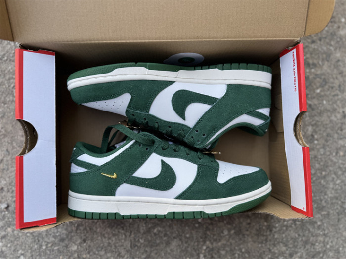 Authentic Nike Dunk Low Gorge Green Gold Mini Swoosh