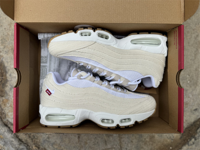 Authentic Levi's x Nike Air Max 95 “White and Ecru”