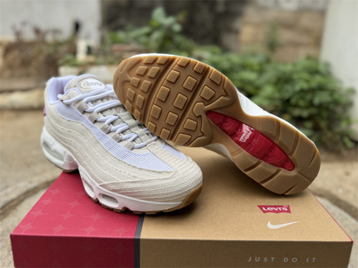Authentic Levi's x Nike Air Max 95 “White and Ecru”