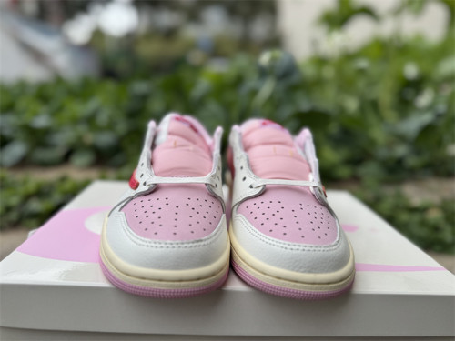 Authentic Travis Scott x Air Jordan 1 Low  Tropical Pink