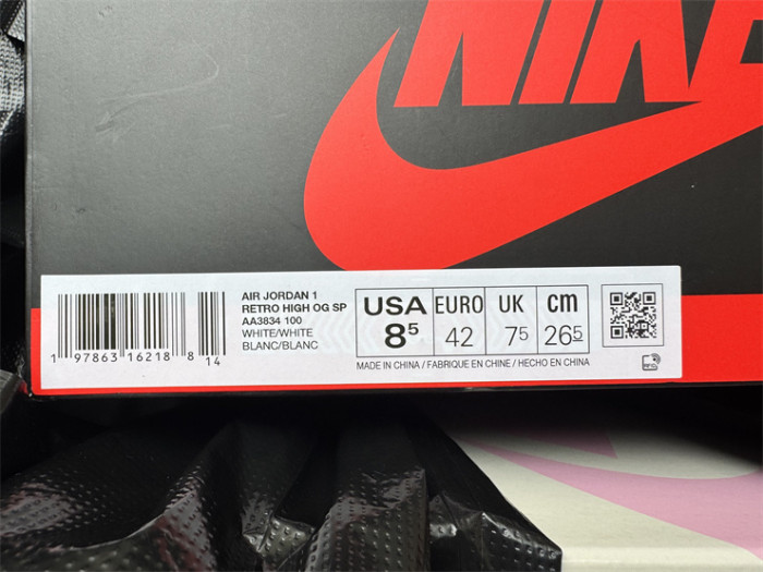 Authentic Virgil Abloh Archive x Air Jordan 1 High OG “Alaska”