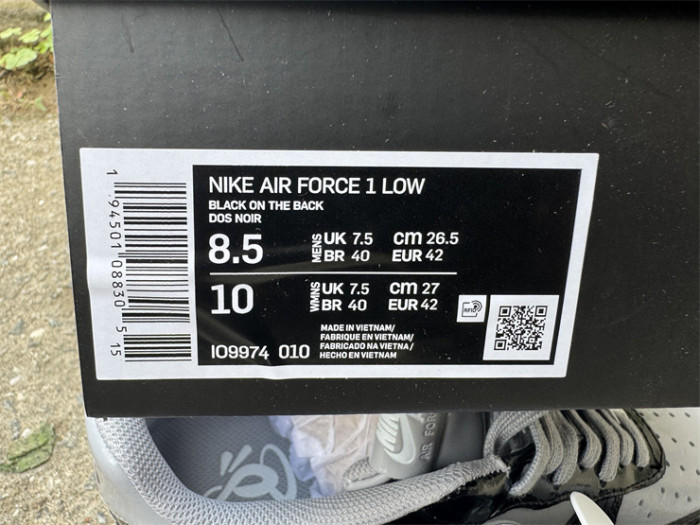 Nike Air Force 1 Low Syna Central Cee Black White Smoke Grey