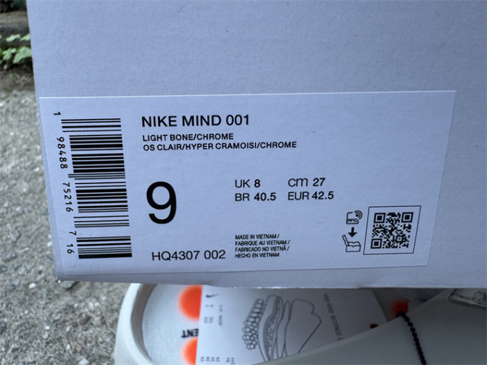 Nike Mind 001 Slide Light Bone (fit small)