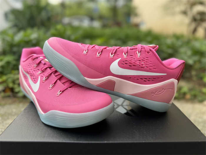 Authentic Nike Kobe 9 EM Low Protro Kay Yow Think Pink