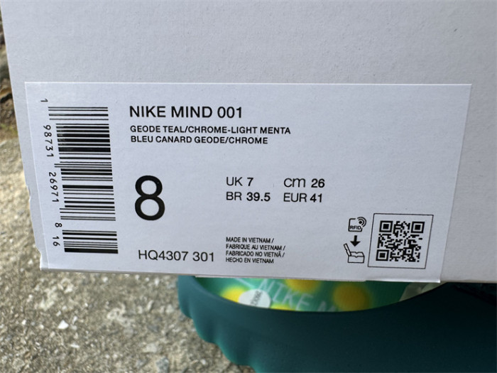 Nike Mind 001 Slide Geode Teal Light Menta