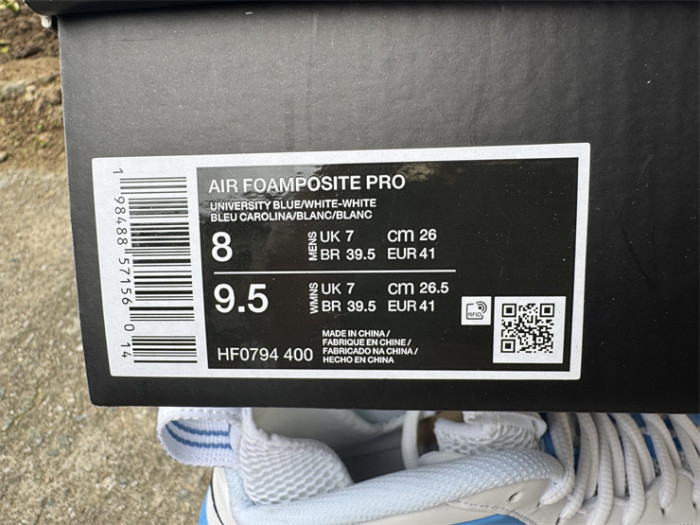 Authentic Nike Air Foamposite Pro University Blue 2026