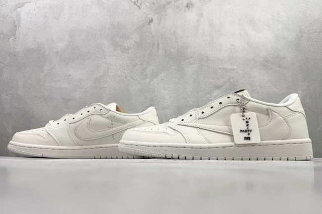 Authentic Jordan 1 Retro Low OG SP  Travis Scott Michael Rubin White Party (Friends and Family)  GS