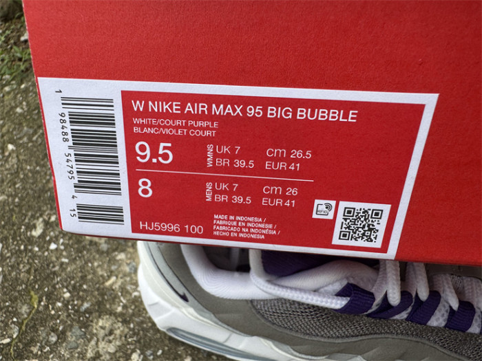 Authentic Nike Air Max 95 OG Big Bubble Grape
