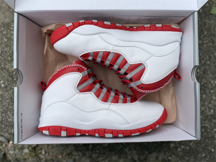 Authentic Air Jordan 10 Retro Red Steel