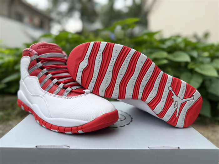 Authentic Air Jordan 10 Retro Red Steel