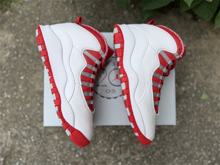 Authentic Air Jordan 10 Retro Red Steel