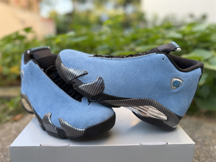 Authentic  Air Jordan 14 Howard PE Blue