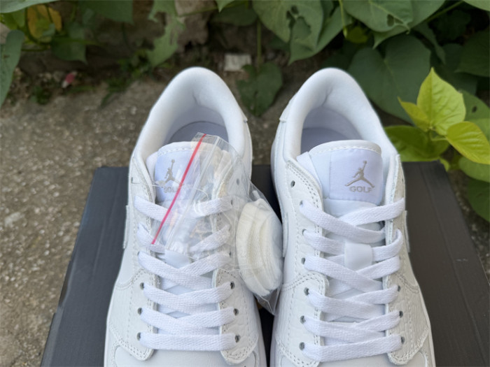 Authentic Air Jodan 1 Low Golf White Crocodile