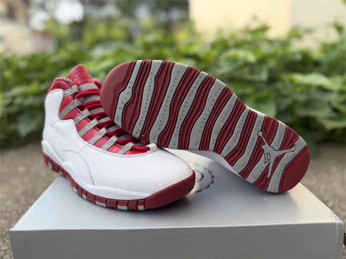 Authentic Air Jordan 10 Retro Red Steel