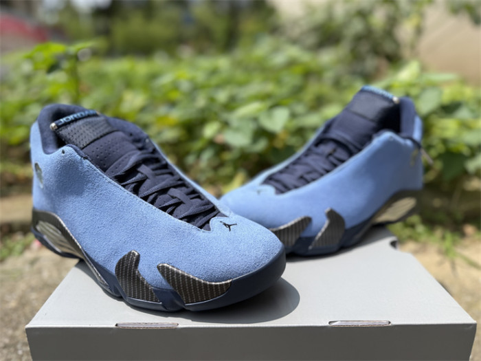 Authentic  Air Jordan 14 Howard PE Blue