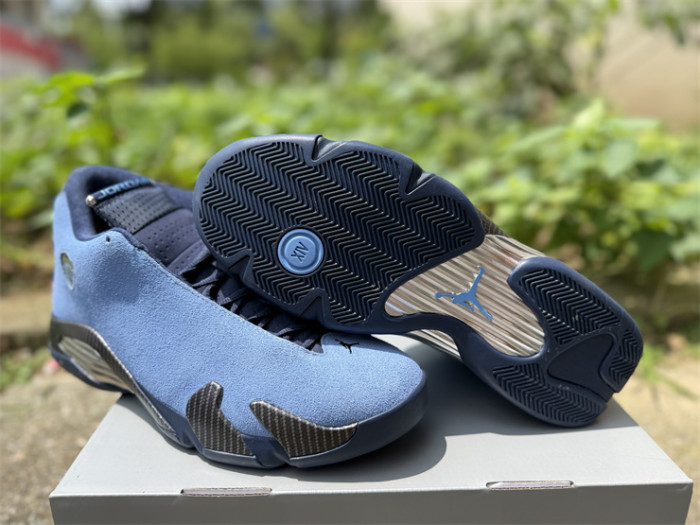 Authentic  Air Jordan 14 Howard PE Blue