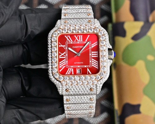 Cartier Watches High End Quality-036（Moissanite Diamond)