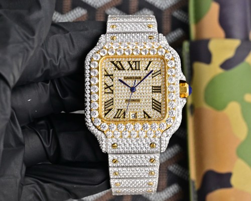 Cartier Watches High End Quality-029（Moissanite Diamond)