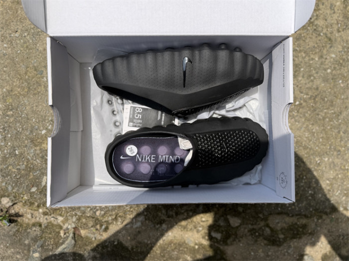Authentic Nike Mind 001 Slide Triple Black (fit small)