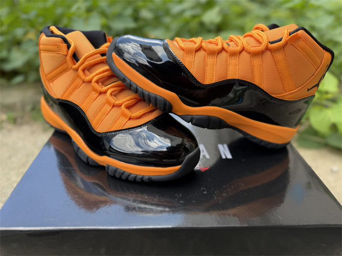 Authentic Air Jordan 11 Retro Orange Black