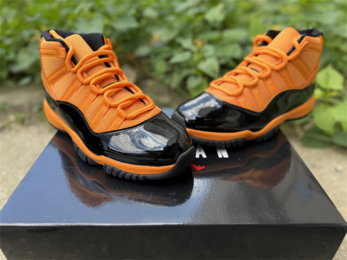Authentic Air Jordan 11 Retro Orange Black