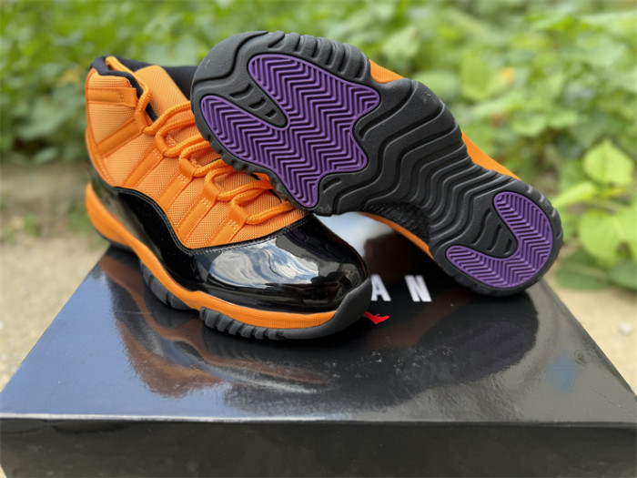 Authentic Air Jordan 11 Retro Orange Black