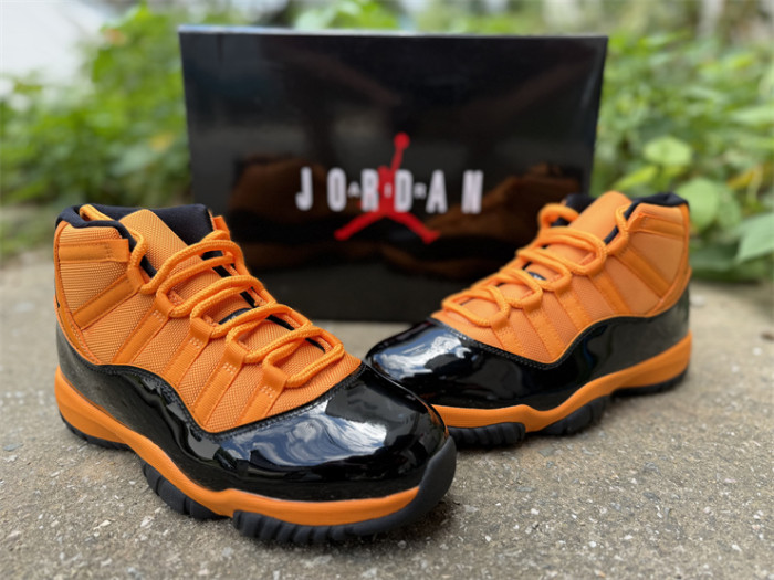 Authentic Air Jordan 11 Retro Orange Black