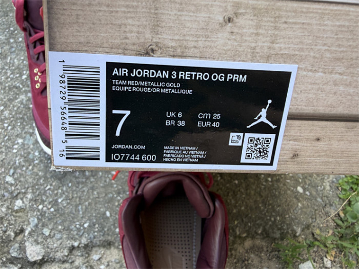 Authentic Air Jordan 3 Retro PRM Bin23