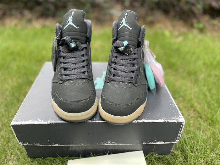 Authentic Air Jordan 5 Retro SoleFly Black Aurora Green