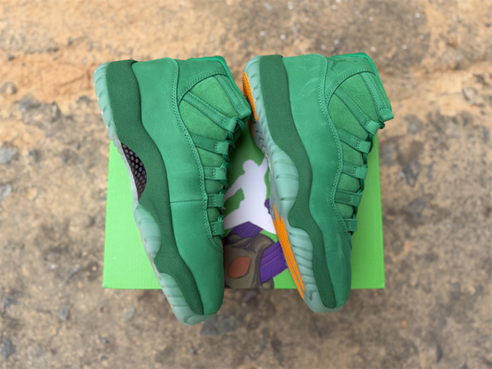 Authentic Air Jordan 11 Retro Green Screen