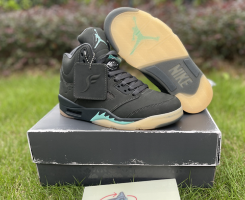 Authentic Air Jordan 5 Retro SoleFly Black Aurora Green GS