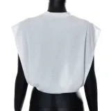 Loose Letter Print Athleisure Cropped Top