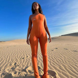 Sexy irregular one-shoulder letter body bodysuit