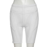 Sexy Mesh Hollow Perspective Street Shoot High Waist Pack Hip Tight Casual Pants