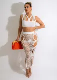 women's lace skirt tube top zipper suit