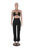Bright Silk Bandage Two Piece Women's Clothing
