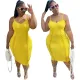 High Waist Sling Dress Tie Tight Sexy Plus Size Dress